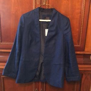 THE LIMITED LINEN BLAZER. BLUE~ SIZE SMALL